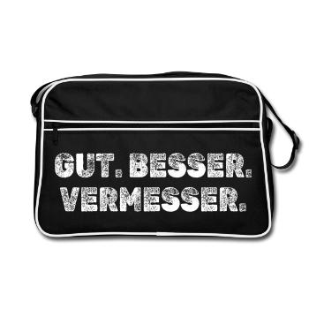 Bon meilleur arpenteur arpenteur - Sac Retro - noir/blanc - Devant