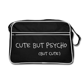 Mignon mais psychopathe Diction minimale - Sac Retro - noir/blanc - Devant