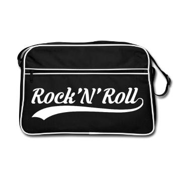 Rock'N'Roll Retro Sports Logo - Retro Bag - black/white - Front