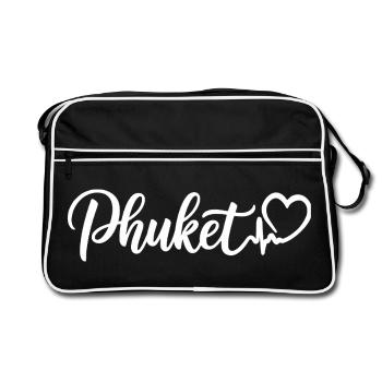 Phuket Heartbeat Thaïlande - Sac Retro - noir/blanc - Devant