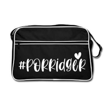 Porridge Porridge oatmeal oatmeal gift - Retro Bag - black/white - Front