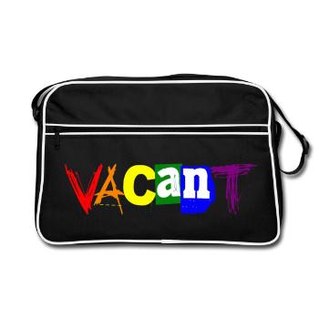 Lettrage vacant 2 - Sac Retro - noir/blanc - Devant