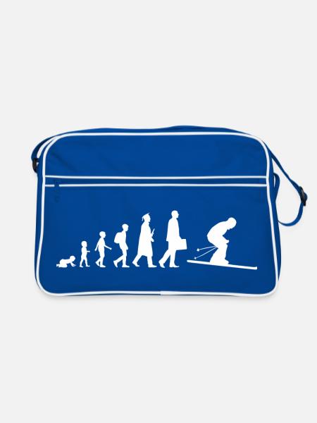 Ski development - Retro Bag - blue/white - Front