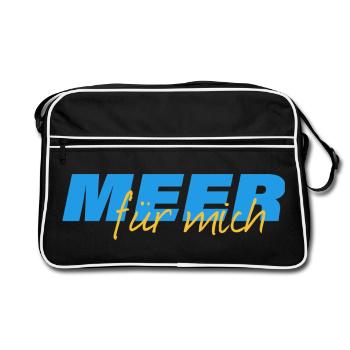 MER pour moi - Sac Retro - noir/blanc - Devant