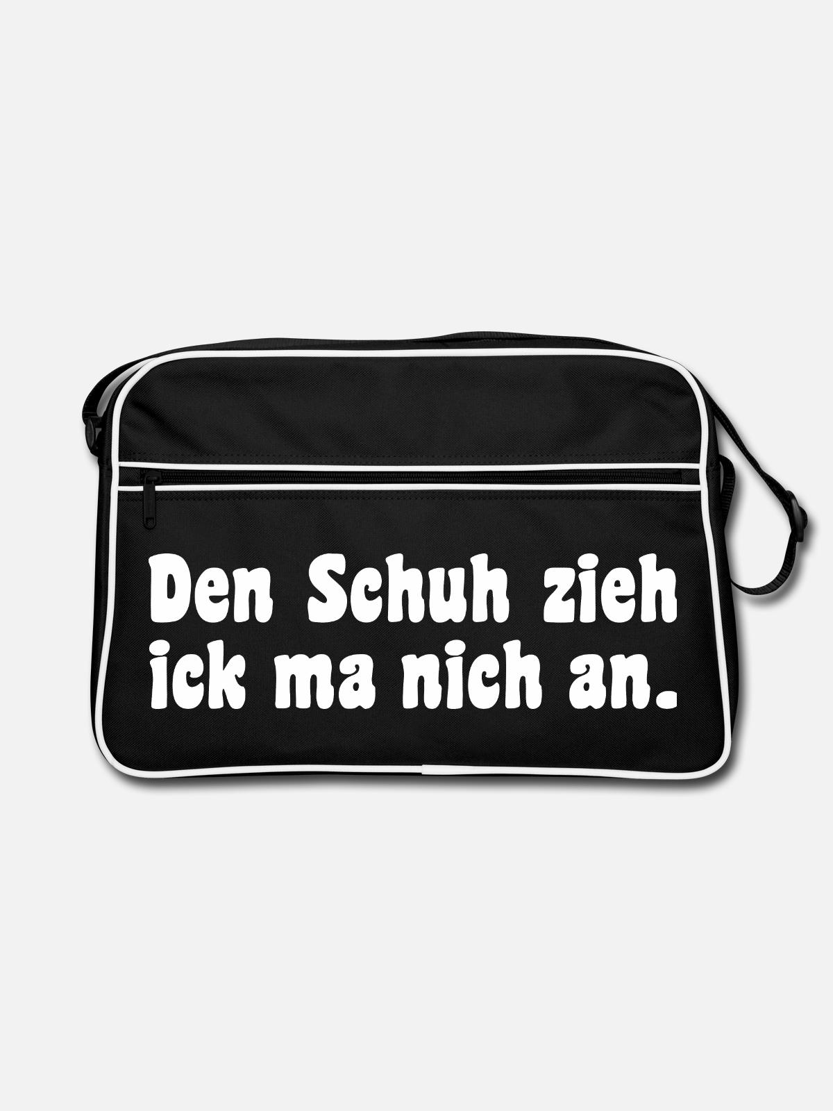 Berlin dialect saying - Retro Bag - black/white - Front