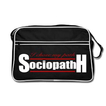Sociopath - Retro Bag - black/white - Front