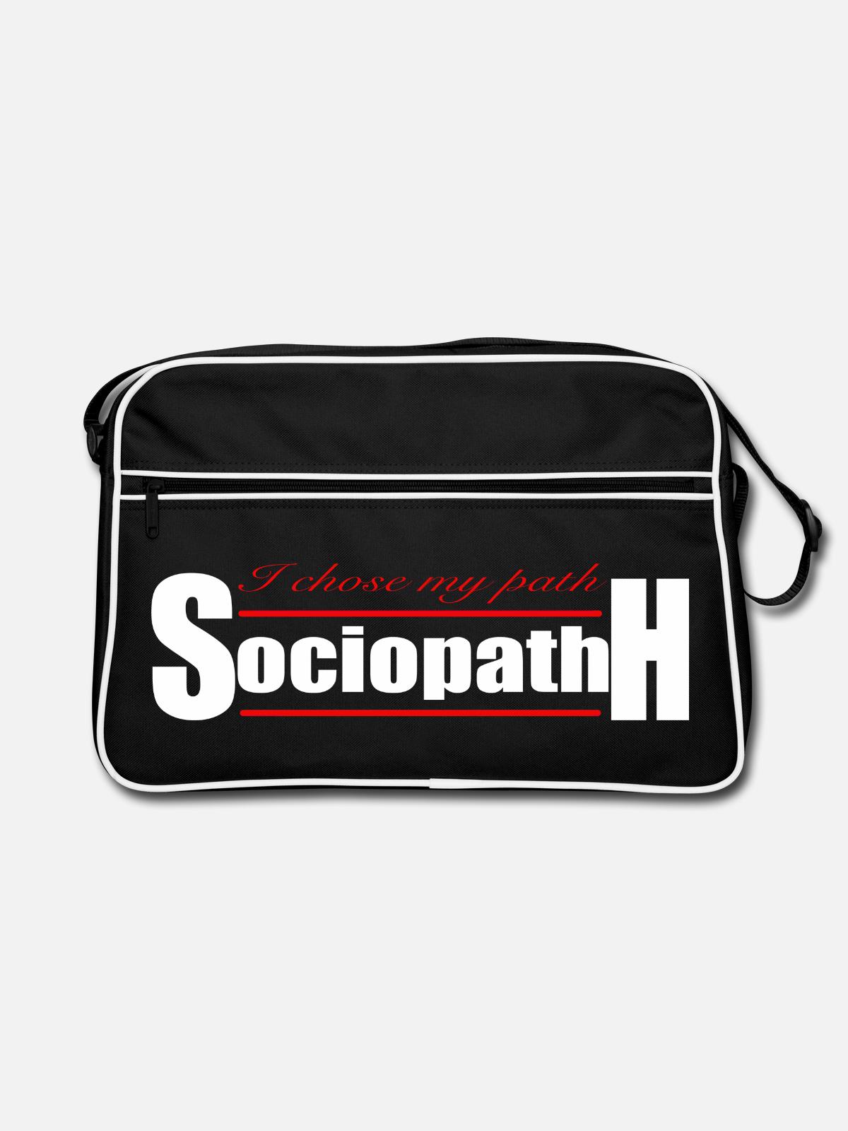 Sociopathe - Sac Retro - noir/blanc - Devant