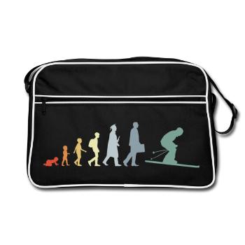 Evolution of skiing - Retro Bag - black/white - Front