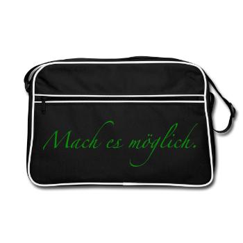 Concrétisez votre projet - Sac Retro - noir/blanc - Devant