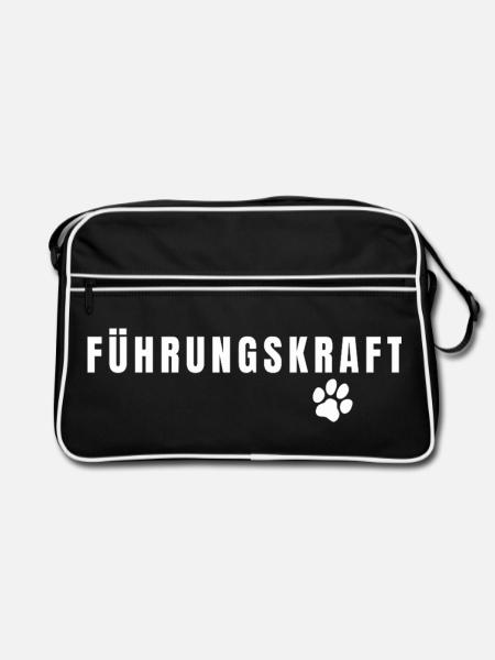 Funny Dog Owner Executive Walk Outfit - Retro Bag - black/white - Front