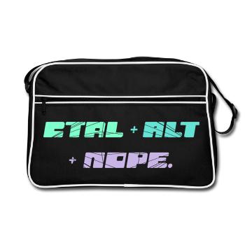 CTRL ALT NOPE - IT Motif - Retro Bag - black/white - Front