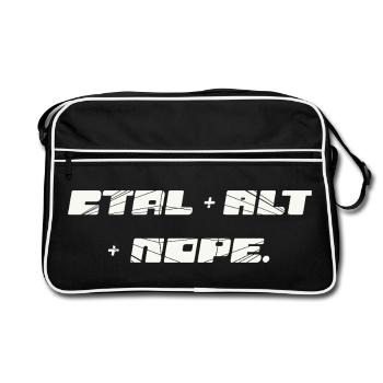 CTRL ALT Nope - Retro Bag - black/white - Front