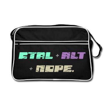 CTRL ALT : Non - Sac Retro - noir/blanc - Devant