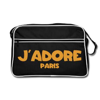 J’Adore Paris - J’aime Paris - France - Frankreich - Sac Retro - noir/blanc - Devant