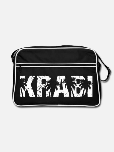 Palmiers de Krabi Thaïlande - Sac Retro - noir/blanc - Devant