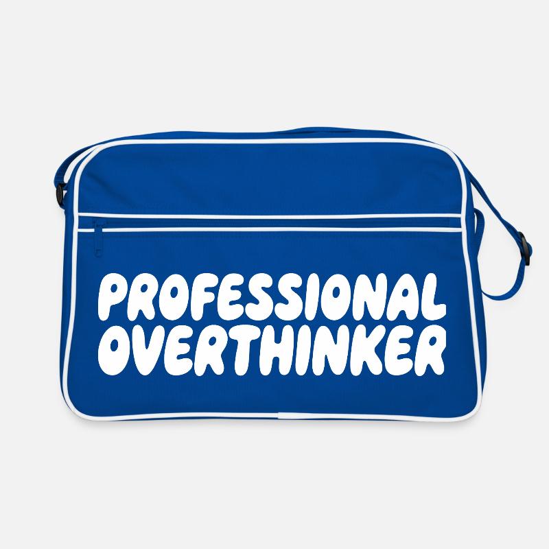Professional Overthinker Humor Spruch Retro Tasche