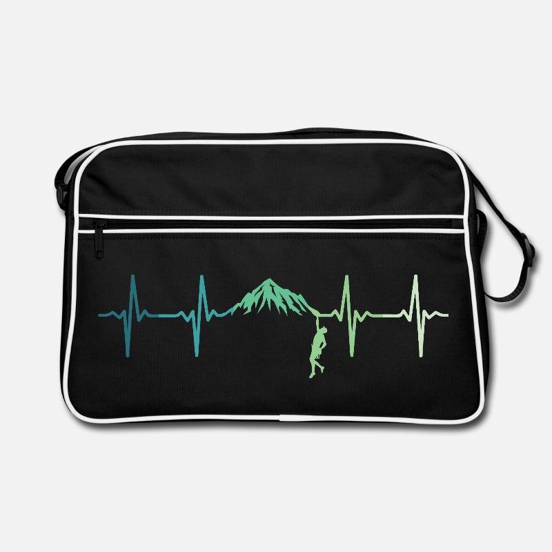 Kletternder Herzschlag-Kletterer Retro Tasche