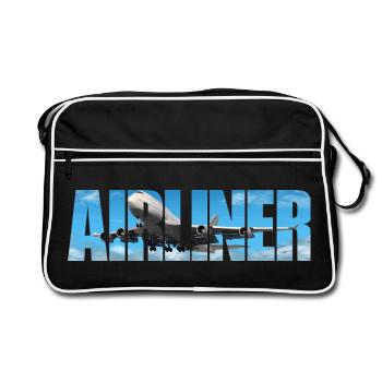Avion Jumbo Jet - Sac Retro - noir/blanc - Devant