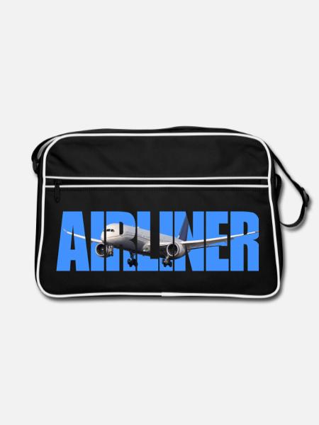 Compagnie aérienne B 787 - Sac Retro - noir/blanc - Devant
