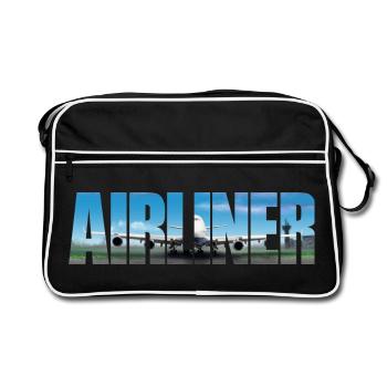 Avion Jumbo Jet - Sac Retro - noir/blanc - Devant