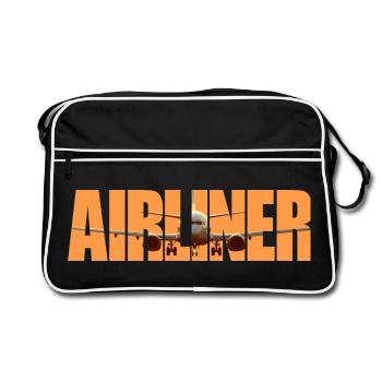 Airliner B 737 - Retro Tasche - Schwarz/Weiß - Vorne