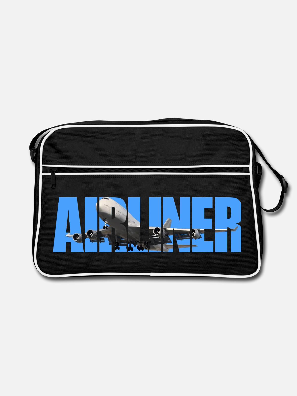 Airliner Jumbo Jet - Retro Bag - black/white - Front