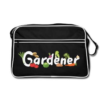 Gardener Gardener Garden - Retro Bag - black/white - Front