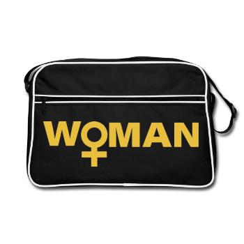 WOMAN - Retro Bag - black/white - Front