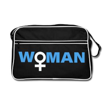 WOMAN - Retro Bag - black/white - Front