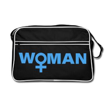 WOMAN - Retro Bag - black/white - Front