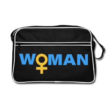 WOMAN - Retro Bag - black/white - Front
