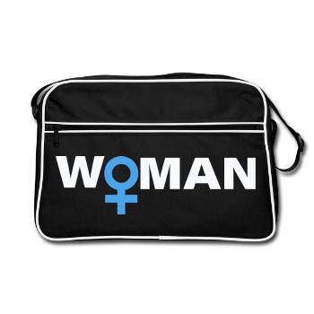 WOMAN - Retro Bag - black/white - Front