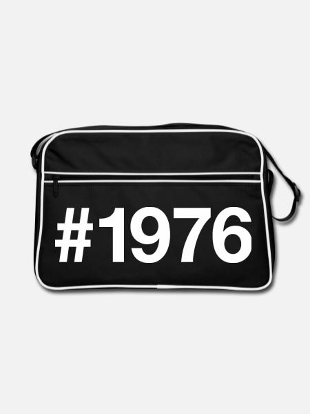 1976 Hashtag 50th Anniversary 50th Birthday - Retro Bag - black/white - Front
