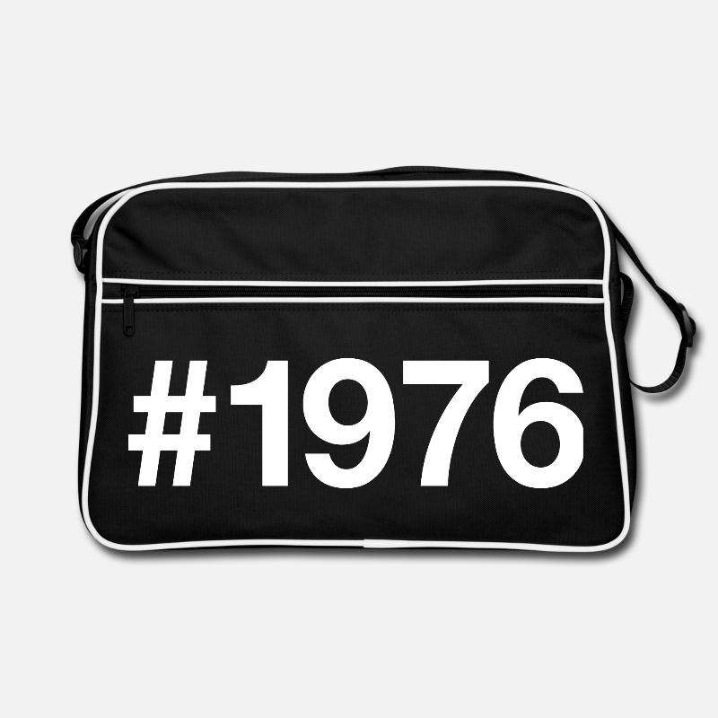 1976 Hashtag 50 Jahre 50. Geburtstag - Retro Tasche - Schwarz/Weiß