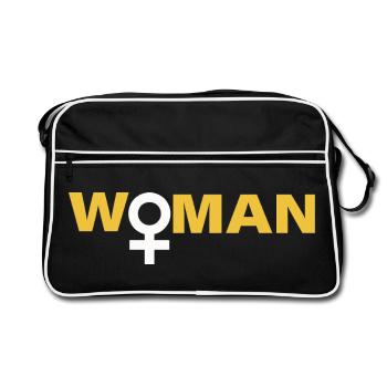 WOMAN - Retro Bag - black/white - Front