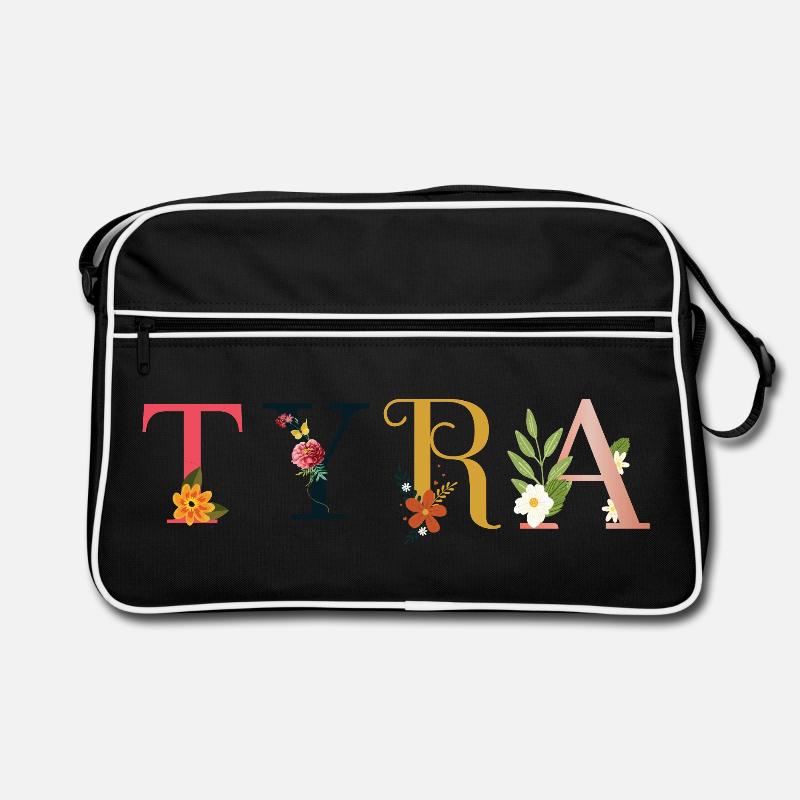 TYRA Nom Orné de Fleurs Sac Retro