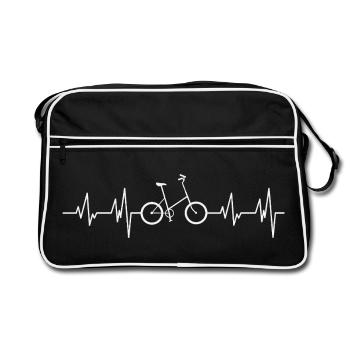 Klapprad Faltrad Bike Reiserad Campingrad Geschenk - Retro Tasche - Schwarz/Weiß - Vorne