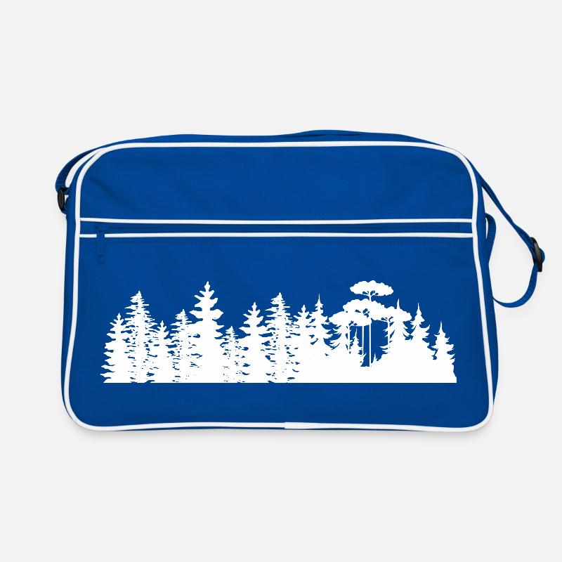 Conception de silhouettes de paysage forestier Sac Retro