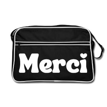 Merci - Retro Bag - black/white - Front