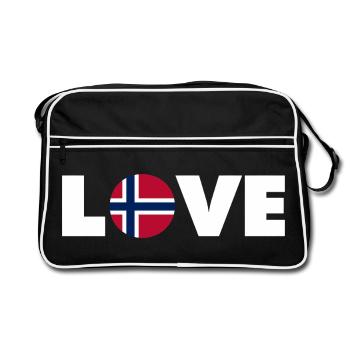 Norvège - Amour - Norge - Liebe - Norwegen - Sac Retro - noir/blanc - Devant