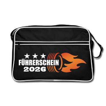 Driver's license passed 2026 - Driver's license - Retro Bag - black/white - Front