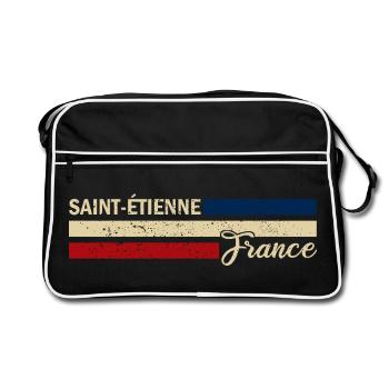 France - Saint-Etienne - France - Flag - Retro Bag - black/white - Front