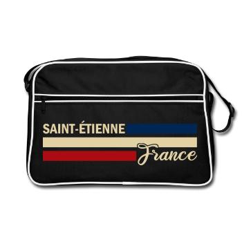 France - Saint-Etienne - France - Flag - Retro Bag - black/white - Front
