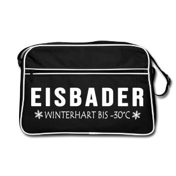 Baignes de glace Bains d’hiver résistants à l’hiver Trou de glace hivernal - Sac Retro - noir/blanc - Devant
