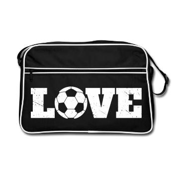 J’ADORE le football | J’adore le football - Sac Retro - noir/blanc - Devant