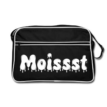 Texte humide et dégoulinant - Sac Retro - noir/blanc - Devant