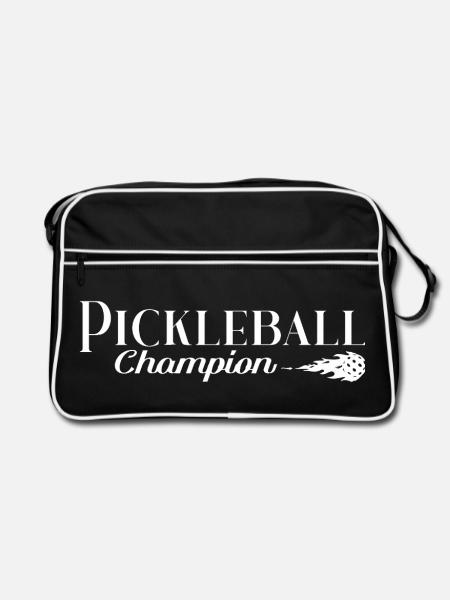 Pickleball - Retro Tasche - Schwarz/Weiß
