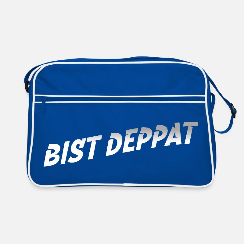 bist deppat deppert spruch Retro Tasche
