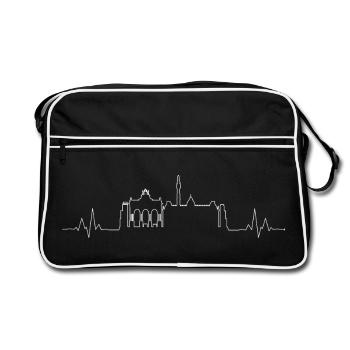 Urban Heartbeat Skyline - Retro Bag - black/white - Front
