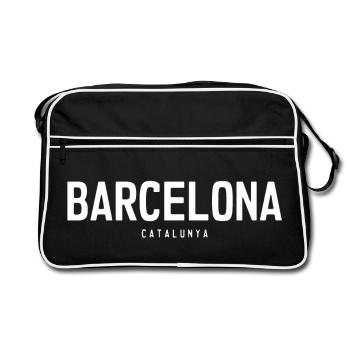 Emblème typographique en gras de Barcelone - Sac Retro - noir/blanc - Devant